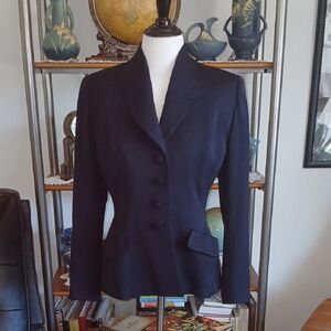 Lilli Ann Vintage 1950s Navy Suit jacket size M